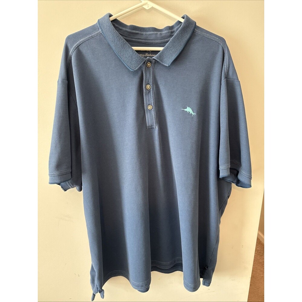 Men's Tommy Bahama Supima Prima Cotton Polo Shirt size 3XB Marlin Embroidered